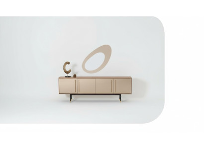 Salon Lustro Kredens Szafa Edle Design Drewno 2-częściowy. nowy luksus