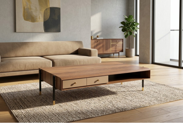 stolik kawowy salon Drewno luksusowe designerskie stoliki drewniane nowy brązowy stolik kawowy
