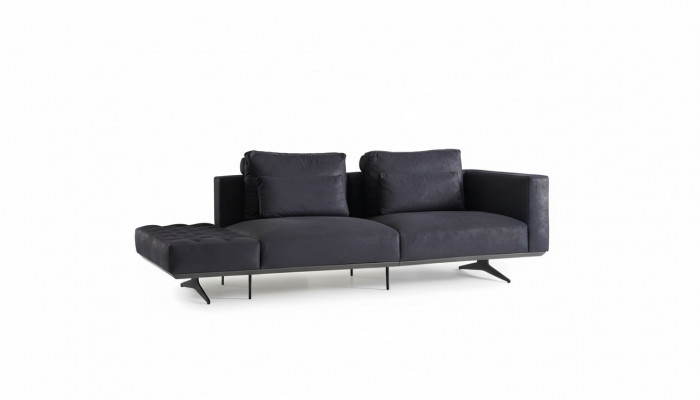 Design Zestaw sofowy 3 miejsce do siedzenia Włókienniczy Couch Podkładka Sofa Kanapy Czarny