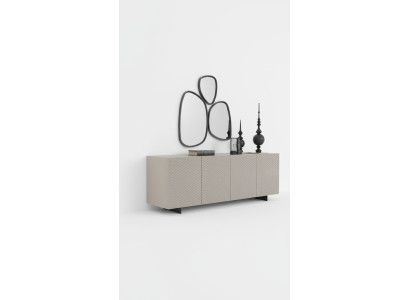 Pokój dzienny Lustro Kredens Szafa Noble Design Luxury 2-częściowy. nowy beż