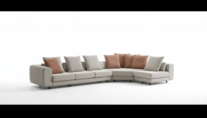 Żywy krajobraz Sofa Narożnikowa kanapa Design Meble Couch L-Shape New Style Modern