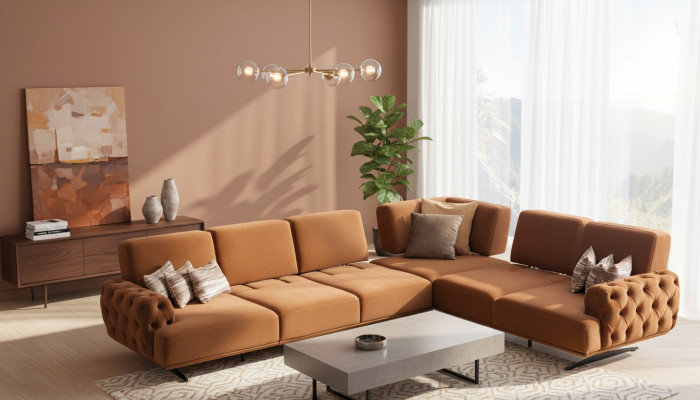 Żywy krajobraz Sofa Kanapa w kształcie litery L Ustaw Design Nowoczesne sofy Narożnikowa kanapa