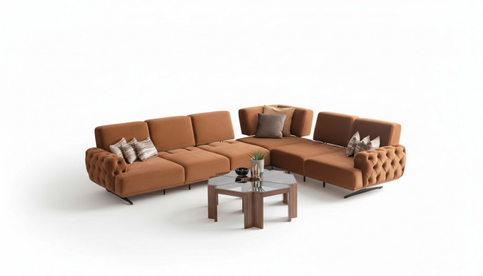Żywy krajobraz Sofa Kanapa w kształcie litery L Ustaw Design Nowoczesne sofy Narożnikowa kanapa