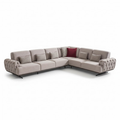 Narożnikowa kanapa Design Meble Zestaw narożny sofa materiałowa Włókienniczy narożnik Meble 355x280cm