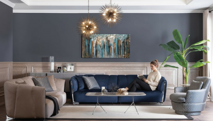 Luksusowy Zestaw sofowy 4 4 1 miejsce do siedzenia Zestaw Couchtisc Sofa Podkładka Kanapy Kanapa