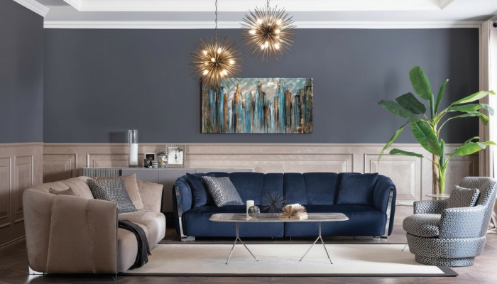 Luksusowy Zestaw sofowy 4 4 1 miejsce do siedzenia Zestaw Couchtisc Sofa Podkładka Kanapy Kanapa