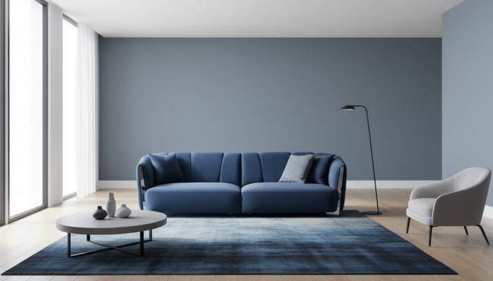 Sofa do salonu kanapa designerska Włókienniczy Siedziba Podkładka design blue
