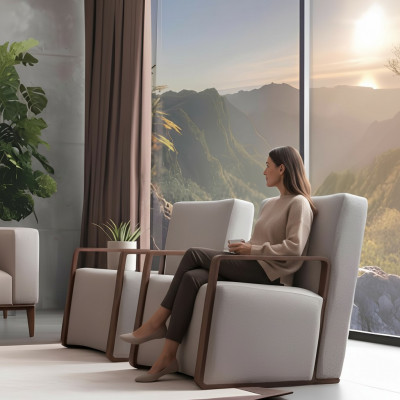 Pokój dzienny Fotel 1 miejsce do siedzenia Sofa Podkładka Modern Luxury Włókienniczy Design