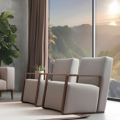 Pokój dzienny Fotel 1 miejsce do siedzenia Sofa Podkładka Modern Luxury Włókienniczy Design