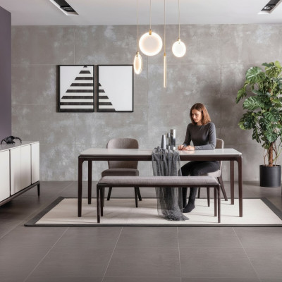 jadalnia Stół obiadowy Luxury Meble Design Material Drewno Modern grey