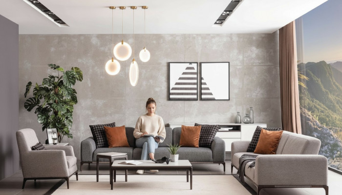 Zestaw sofowy 4 1 miejsce do siedzenia Sofa Fotel stolik kawowy Stoliki boczne Ustaw 5-częściowy.