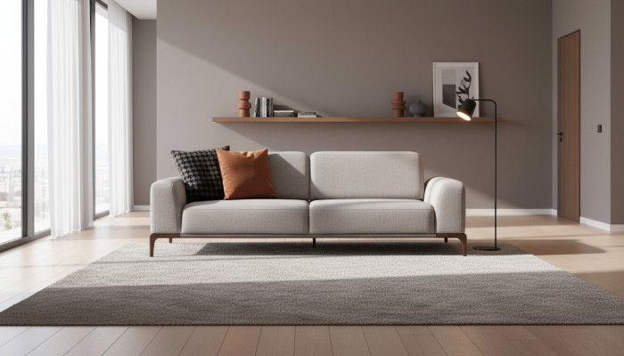 Sofa do salonu 3 miejsce do siedzenia design style meble nowoczesne sofy szare