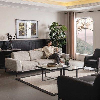 Sofa do salonu 4 miejsce do siedzenia Design Style Meble Nowoczesne sofy Eleganckie