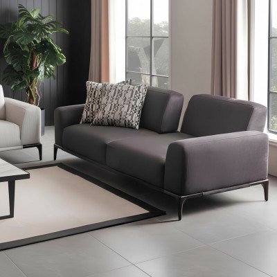 Sofa 3-osobowa Brązowa Sofa Styl Luksusowy Salon Nowoczesny Design Podkładka