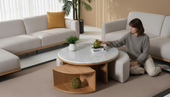 Pokój dzienny stolik kawowy Tabela Design Meble Luksusowe Meble Nowoczesne