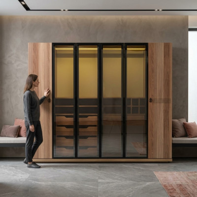 Transparentna Szafa Meble Luxury Design Sypialnia
