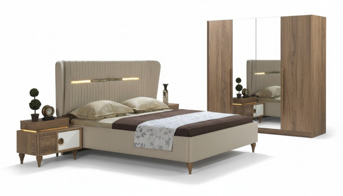 Sypialnia Stolik nocny Stolik Design Nowoczesne nowe Brązowe Drewno