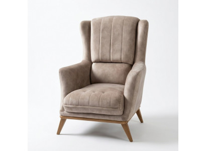Wohnzimmer Sessel 1 Sitz Couch Polster Luxus Textil Design Holz Möbel