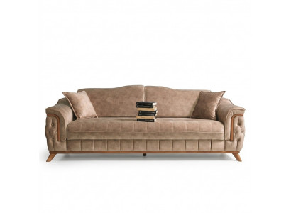 Wohnzimmer 3 Sitzer Design Couch Rot Polster Sofas Neu Modern Beige