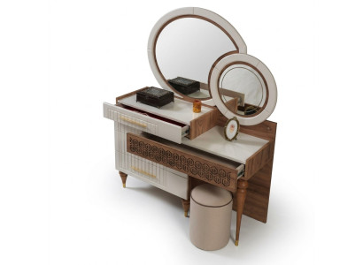 Zestaw Chambre à Coucher Commode Avec Miroir Ensemble Bois Groupe Meuble Neuf