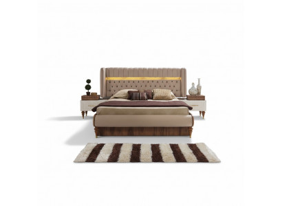 Łóżko Podkładka Design Luxury Double Hotel Chesterfield Drewno Meble Nowe