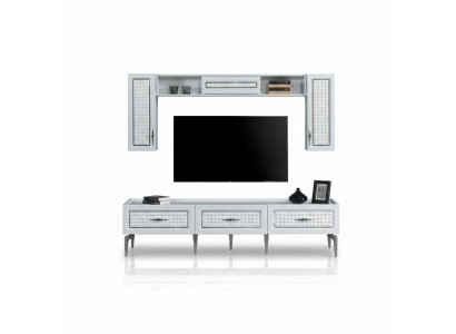 Wohnzimmer Wohnwand Hochglanz Wohnwände Schrank Moderne Möbel 3tlg