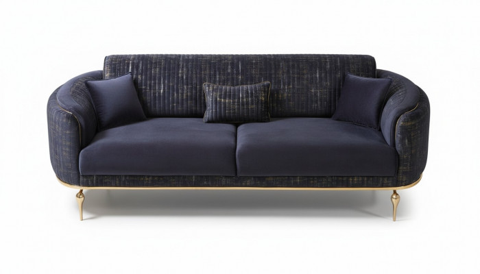 Sofa do salonu 3 miejsce do siedzenia Blue Meble Luxury Couches xxl Meble Couch Sofy
