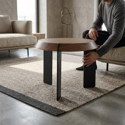 Okrągłe boczne stoły Luxury Design Brown Table Coffee Living Room Nowość