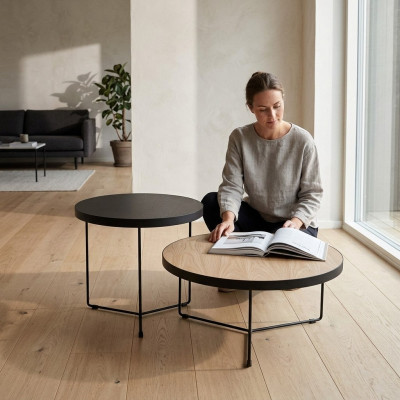 Design Stoliki do kawy boczne stoły Tabela Stolik kawowy do salonu 2-częściowy