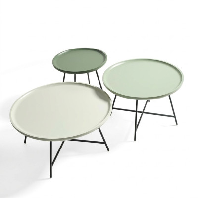 stolik kawowy Drewno Zestaw 3 szt. Designerski stolik kawowy Tabela do salonu