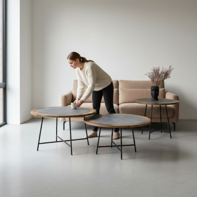 Stoliki do kawy Design stoły stolik do salonu 3 szt. Stolik luksusowa tabela
