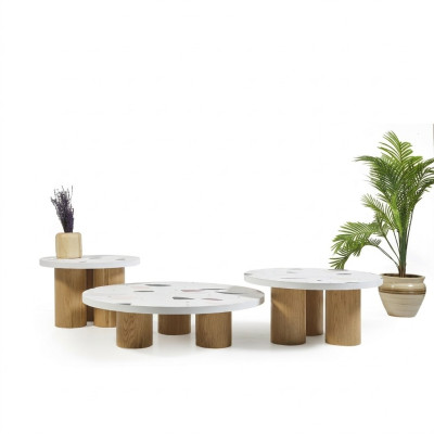 Stoliki do kawy Stoliki boczne Design salon 3 szt. włoski styl