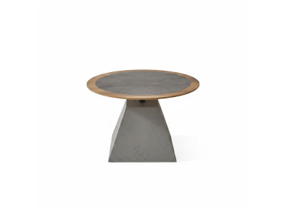stolik kawowy Drewno Okrągłe Side Design Srebrny Tabela Meble Living Room