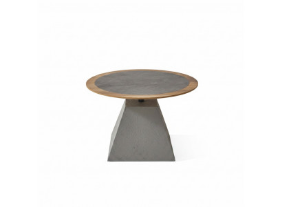 stolik kawowy Drewno Okrągłe Side Design Srebrny Tabela Meble Living Room