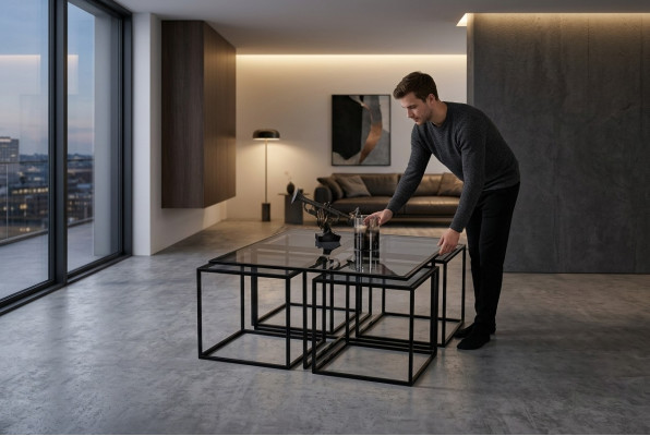 Stolik kawowy stolik kawowy Designerski Tabela Metalowy stolik do salonu Tabela