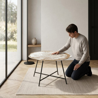 Design stolik kawowy Stolik salon Tabela stolik kawowy Okrągłe