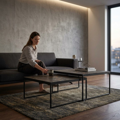 stolik kawowy Luxury Stolik Meble Drewno Nowoczesny Design Salonu