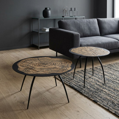 Luxury Design Stoliki do kawy Czarny Okrągły stoły Living Pokój Kredens