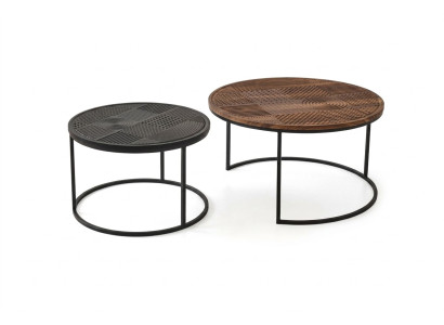 Nowoczesne stoły Designer Luxury Stolik New Stoliki do kawy Tabela 2 szt. brązowy