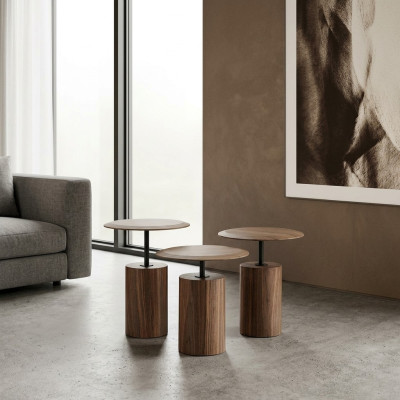 Luksusowy design Stoliki do kawy boczne stoły salon Drewno 3 szt