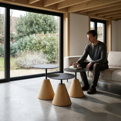 Luksusowy salon Stoliki do kawy Design stoły 3 szt. Stoliki kawowe Meble