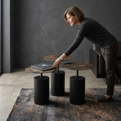 Luksusowy designerski zestaw 3 stolików kawowych do salonu