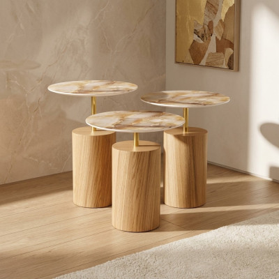 Stoliki do stolików kawowych Stoliki boczne designerski stolik do salonu 3 sztuki.