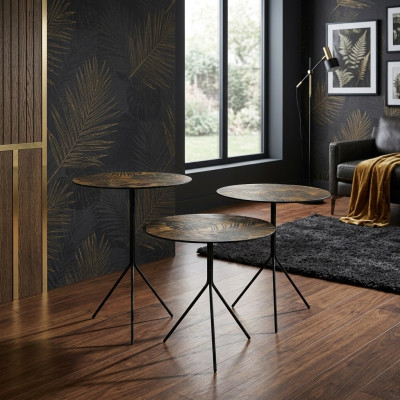 Stoliki okrągłe Tabela Stoliki do kawy stoły Luxury Design Stoliki boczne 3 szt.
