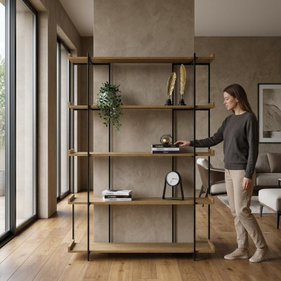 Półka stojąca Półka Regał Półka na książkę salon Drewno Design Nowość