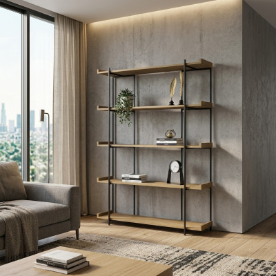 Półka stojąca Półka Regał Półka na książkę salon Drewno Design Nowość