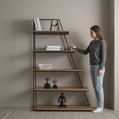 Design Półka na książki Salon Szafki Stal nierdzewna Półki Regał