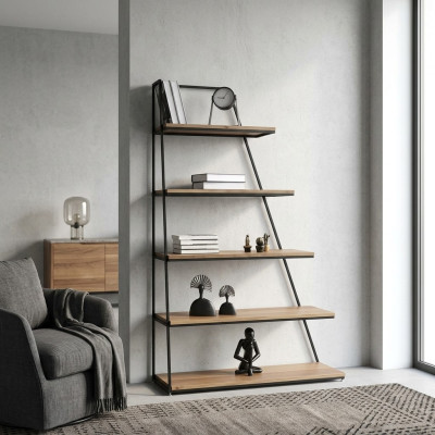 Design Półka na książki Salon Szafki Stal nierdzewna Półki Regał