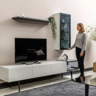 niezrównane półki pod telewizor Szafa I w minimalistycznym stylu