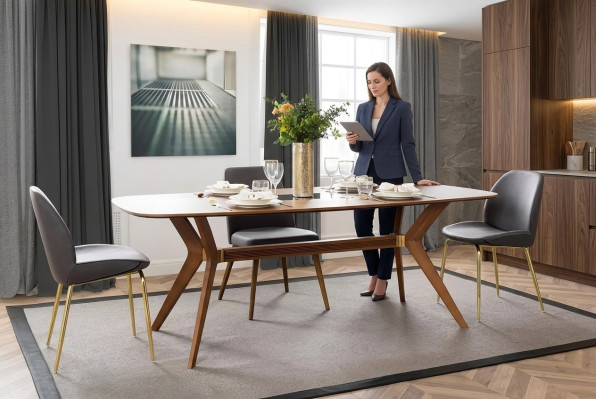 Stół obiadowy Design Meble jadalnia Tabela Luksusowe stoły drewniane w stylu włoskim